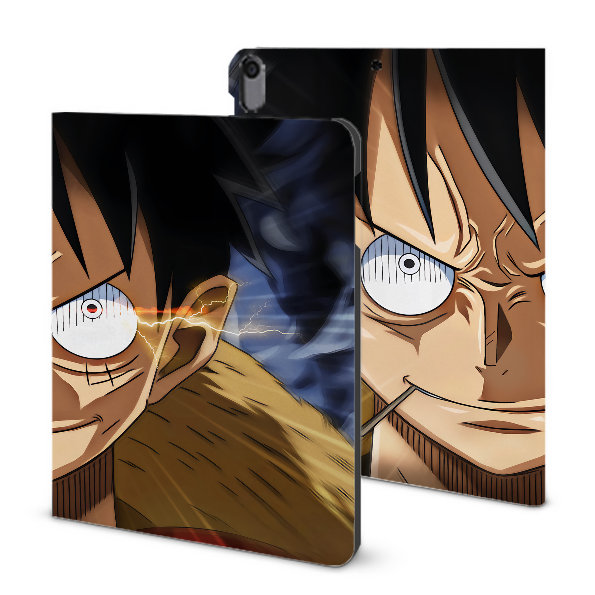 ワンピース ONE PIECE IPad ケース ブック型 PUレザー TPU 耐衝撃 軽量 薄型 ペン収納なし 全面保護 IPad 各モデル対応